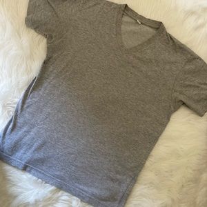 Uniqlo V Neck Tee - Size XS - Grey